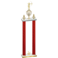 Double Red Carbon Fiber Second Place Archery Trophy