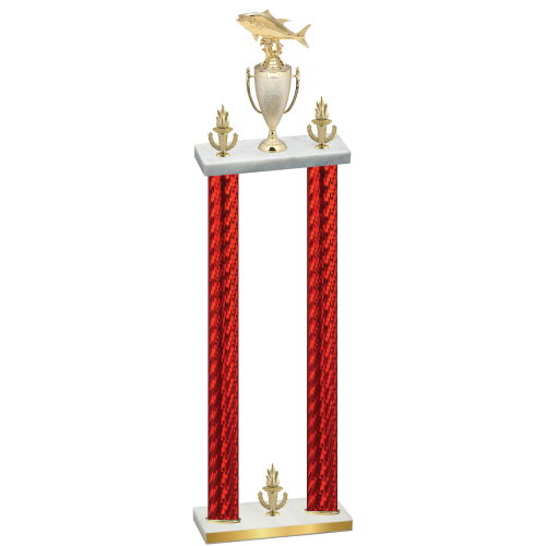 Double Red Carbon Fiber Victory Fishing Trophy