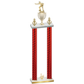 Double Red Carbon Fiber Third Place Shooter Trophy