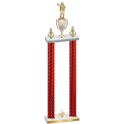 Double Red Carbon Fiber First Place Holiday Trophy