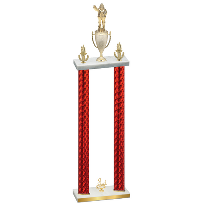 Double Red Carbon Fiber Third Place Holiday Trophy