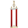 Double Red Carbon Fiber Year Holiday Trophy