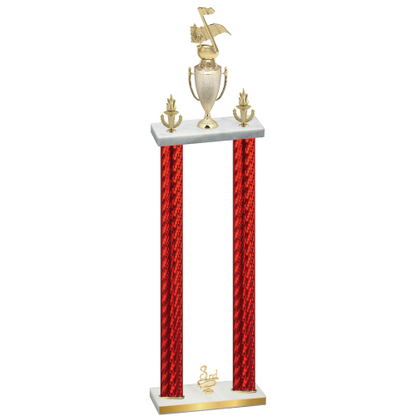 Double Red Carbon Fiber Third Place Music Trophy