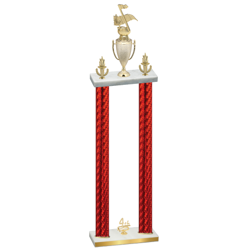 Double Red Carbon Fiber Fourth Place Music Trophy