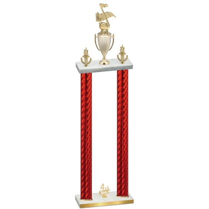 Double Red Carbon Fiber Fourth Place Music Trophy