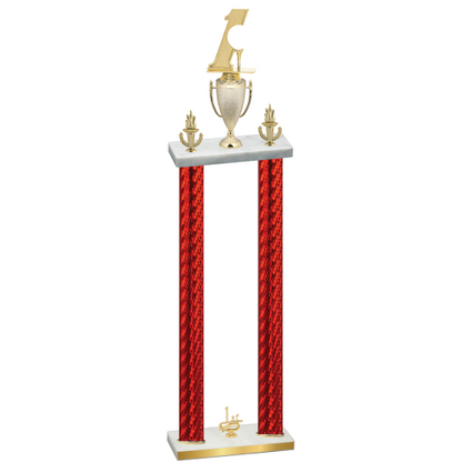 Double Red Carbon Fiber First Place Golf Trophy