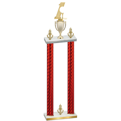 Double Red Carbon Fiber Victory Golf Trophy