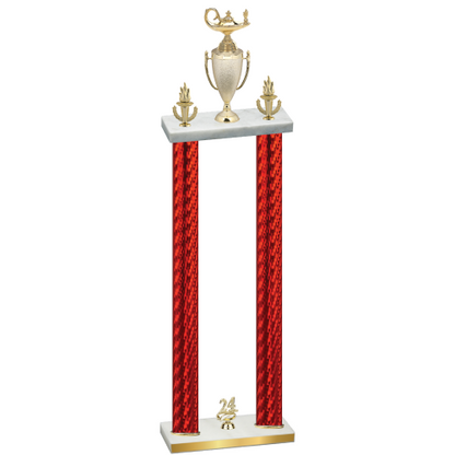 Double Red Carbon Fiber Year Academics Trophy