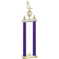 Double Purple Carbon Fiber First Place Football Trophy