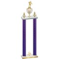 Double Purple Carbon Fiber Fourth Place Rugby Trophy