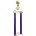 Double Purple Carbon Fiber Fourth Place Rugby Trophy