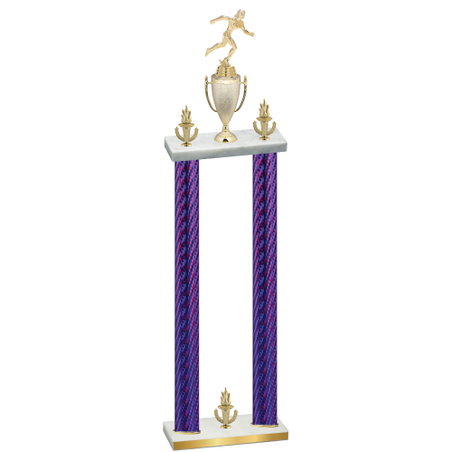Double Purple Carbon Fiber Victory Running Trophy