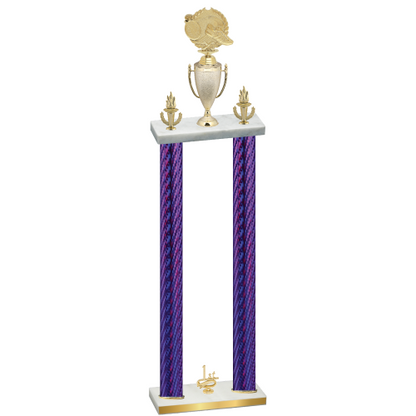 Double Purple Carbon Fiber First Place Running Trophy