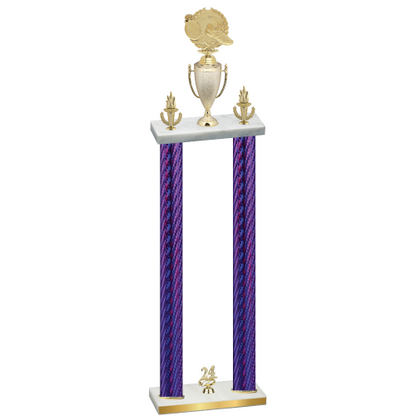 Double Purple Carbon Fiber Year Running Trophy