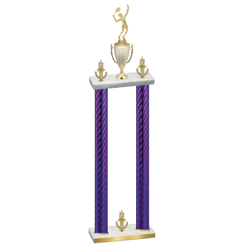 Double Purple Carbon Fiber Victory Tennis Trophy