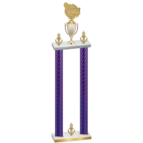 Double Purple Carbon Fiber Victory Tennis Trophy