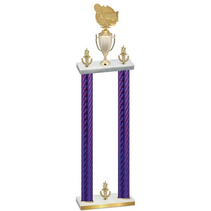 Double Purple Carbon Fiber Victory Tennis Trophy