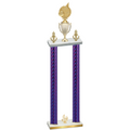 Double Purple Carbon Fiber Fourth Place Volleyball Trophy