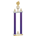 Double Purple Carbon Fiber Victory Volleyball Trophy