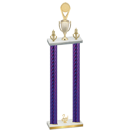 Double Purple Carbon Fiber Second Place Insert Trophy