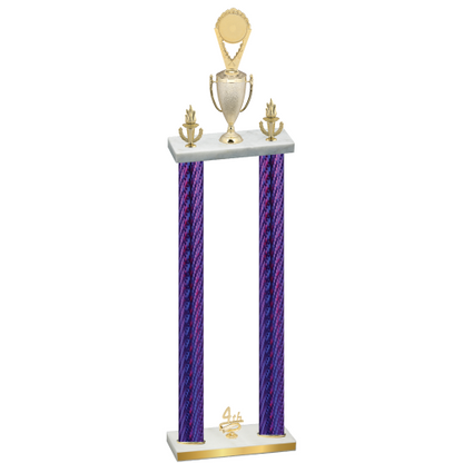 Double Purple Carbon Fiber Fourth Place Insert Trophy