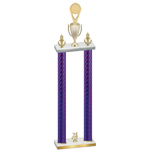 Double Purple Carbon Fiber Year Insert Trophy