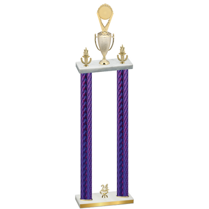 Double Purple Carbon Fiber Year Insert Trophy