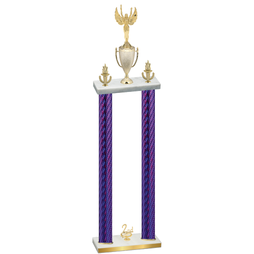 Double Purple Carbon Fiber Second Place Victory Trophy