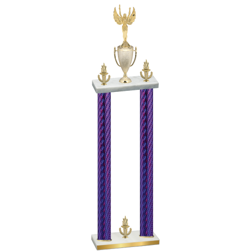 Double Purple Carbon Fiber Victory Victory Trophy