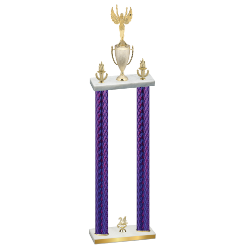 Double Purple Carbon Fiber Year Victory Trophy