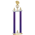 Double Purple Carbon Fiber Victory Basketball Trophy