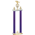 Double Purple Carbon Fiber Third Place Fishing Trophy