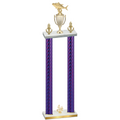 Double Purple Carbon Fiber Fourth Place Fishing Trophy