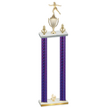 Double Purple Carbon Fiber Fourth Place Skater Trophy