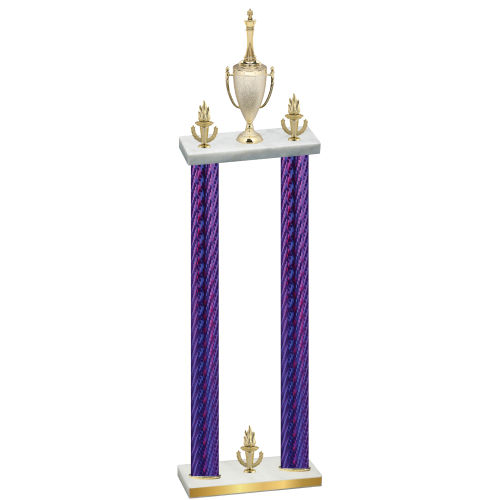 Double Purple Carbon Fiber Victory Chess Trophy