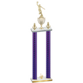 Double Purple Carbon Fiber First Place Basketball Trophy