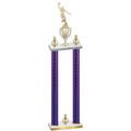 Double Purple Carbon Fiber Victory Basketball Trophy