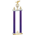 Double Purple Carbon Fiber Fourth Place Fishing Trophy