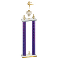 Double Purple Carbon Fiber Year Karate Trophy