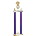 Double Purple Carbon Fiber First Place Baseball Trophy