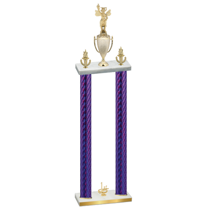 Double Purple Carbon Fiber First Place Academics Trophy