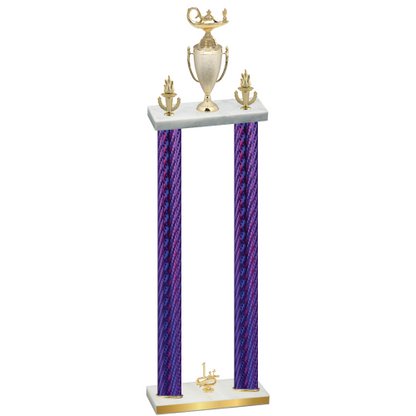 Double Purple Carbon Fiber First Place Academics Trophy
