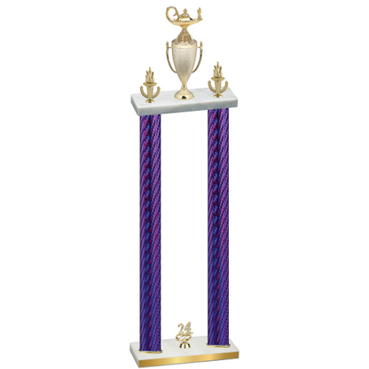 Double Purple Carbon Fiber Year Academics Trophy