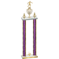 Double Purple Glacier First Place Soccer Trophy