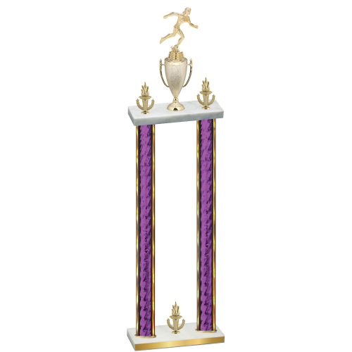 Double Purple Glacier Victory Running Trophy