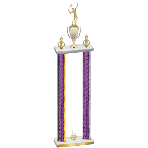 Double Purple Glacier First Place Tennis Trophy