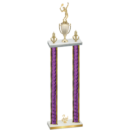 Double Purple Glacier Second Place Tennis Trophy