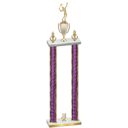 Double Purple Glacier Year Tennis Trophy