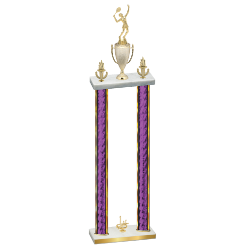 Double Purple Glacier First Place Tennis Trophy
