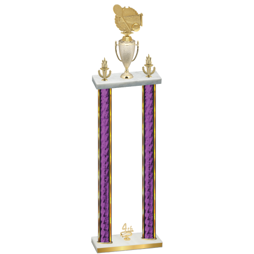 Double Purple Glacier Fourth Place Tennis Trophy